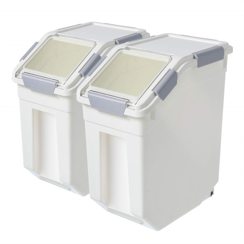 Stack man 2 Pack Dog Food Storage Container With Scoop Large Airtight Pet Dog Food Bin Container For Dog Treats Rice Dog Cat Dry Food Bin Baking Supplies Flour Rice Kitchen Pantry Cereal 15 LB Wayfair